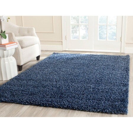 Safavieh 4 x 6 ft. Shag Power Loomed Small Rectangle Area RugNavy SG151-7070-4